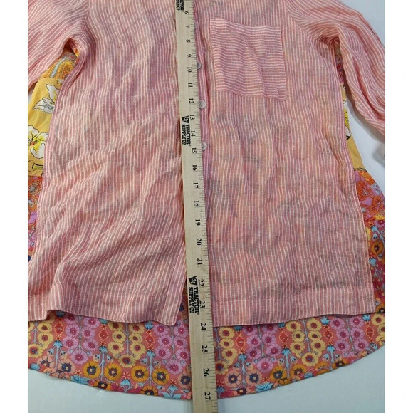 Soft Surroundings Boho Floral Striped Paisly Hippie Lightweight Long Sleeve... - Picture 8 of 10